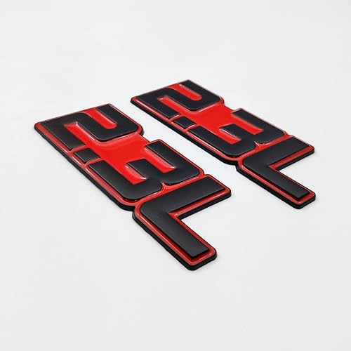 Miniatura 5 de 2 emblemas de metal con logotipo de 2.3 L de alta calidad 3D 2.3 insignias para guardabarros para puerta de automóvil, calcomanía de ala lateral,