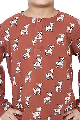 Image of Cotton Night Suit for Boys & Girls | Pajama Sets | Baby Top & Pant | Kids Dress | Printed Night Dress | Sleepwear Suit | P-3