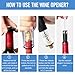 TEBIKIN Electric Wine Bottle Opener Set, USB Rechargable Wine Opener Automatic Corkscrew with Foil Cutter, Vacuum Stopper, Wine Pourer for Home, Party, Gifts, KP3-362002