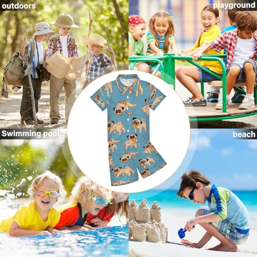 Image of Boccsty Ice Cream Drip Boy Summer Shorts Sets Hawaiian Toddler Boys T-Shirt & Pants 2 Pcs 3T-10T