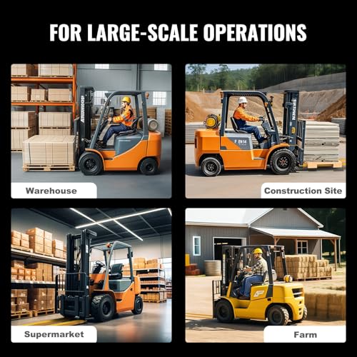 VEVOR 2er-Set Gabelverlängerungen 2440 mm Zinkenverlängerung 1,815 Tonnen Tragfähigkeit Gabelzinken Q235 Kohlenstoffstahl einteiliges Design Palettengabelverlängerung Kompatibel mit 106 mm Gabeln