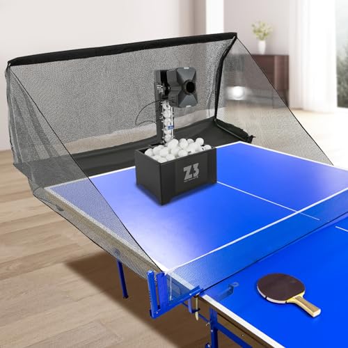 Table Tennis Robot Automatic Ping Pong Robot Machine with Net Automatic Table Tennis Machine Ping Pong Ball Pitching Machine for Training Table Tennis Robot Upgrade Ping Pong Robot