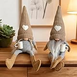 Coffee Gonks Plush Doll Decor, Handmade Coffee Bar Gnomes Decor Farmhouse Swedish Tomte GNOME Coffee Lover Regalos para Cafe Kitchen Home Office Decorations