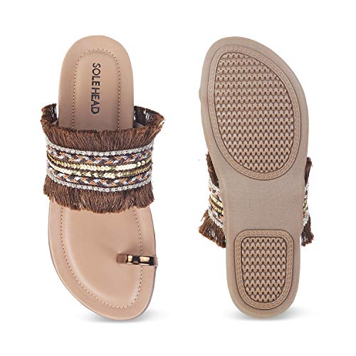 Image of SOLE HEAD Bronze Women Flat Sandal