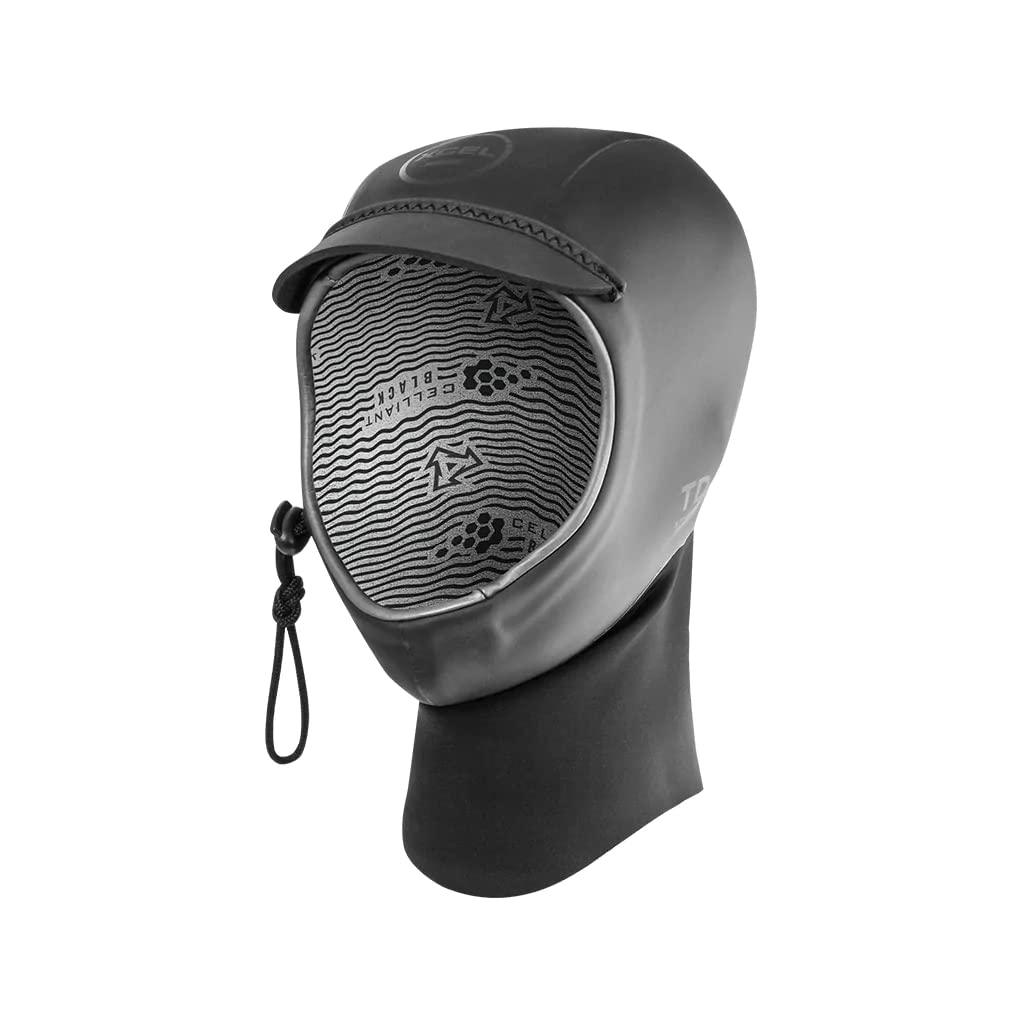 XCEL Capucha de Traje de Neopreno Drylock 3mm - Negro - Dry rápido - Todo el Nuevo Negro celliant - Manténgase abrigado - Diseño de ingeniería - Ajuste Contorneado