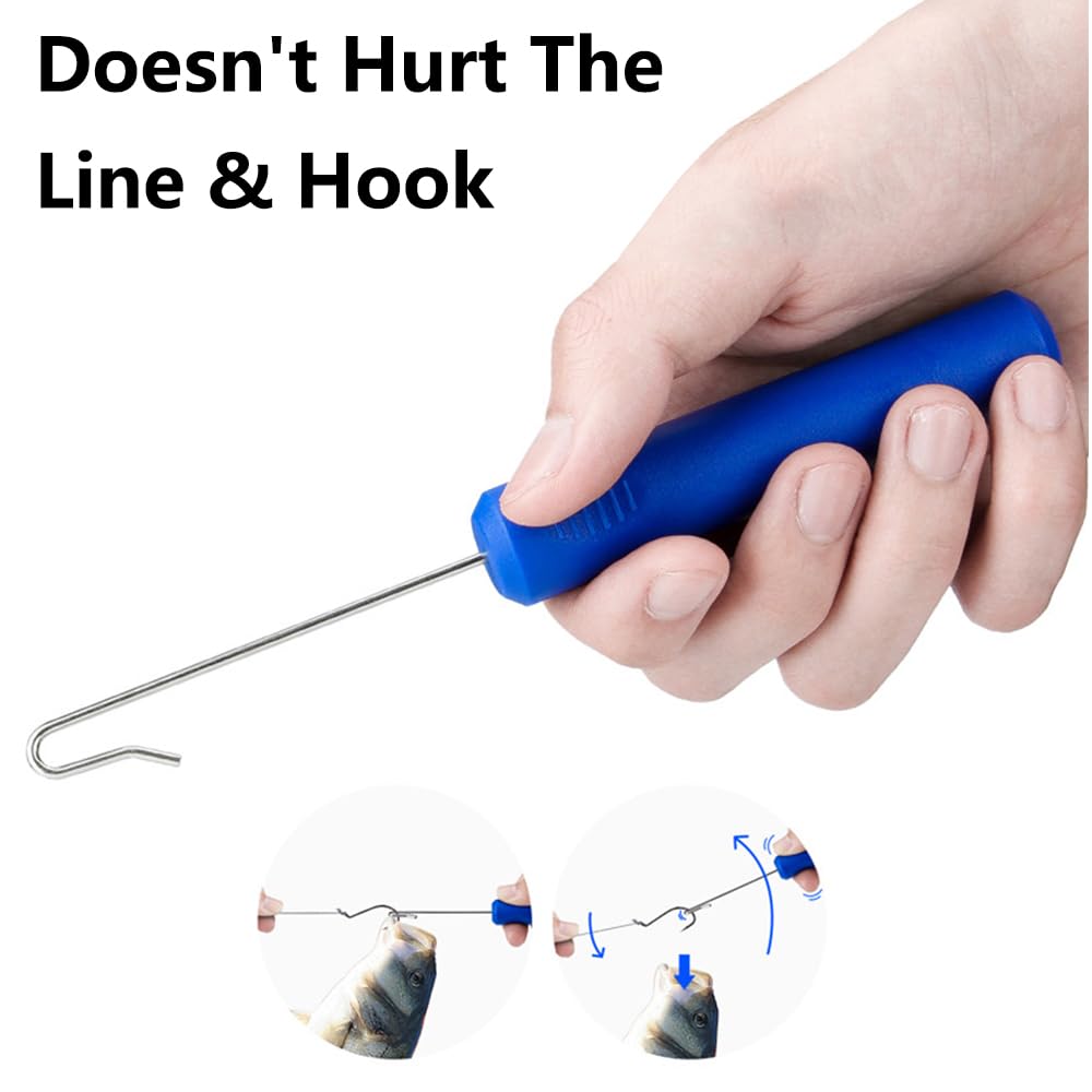Elsjoy Lot De 2 Extracteurs D'hameçons De Pêche, Outil De Retrait D'hameçon De 30,5 Cm, Outil De Retrait D'hameçon De Requin Pour Un Retrait Rapide