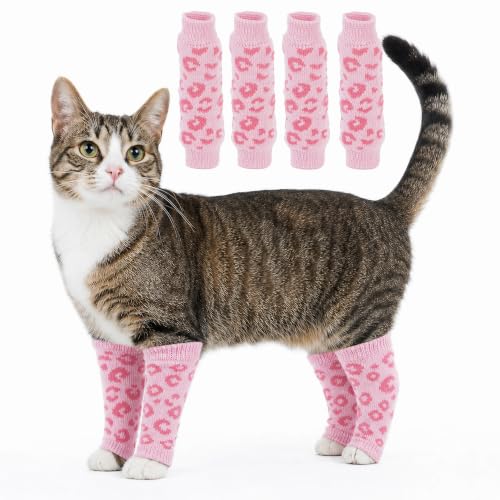 Image of ROZKITCH 4PCS Dog Sleeves for Legs to Prevent Licking | Soft Knitting, Stretchy Fit Sleeves, Helps Reduce Licking, Dog & Cat Friendly, Easy to Wear, Daily Leg Coverage