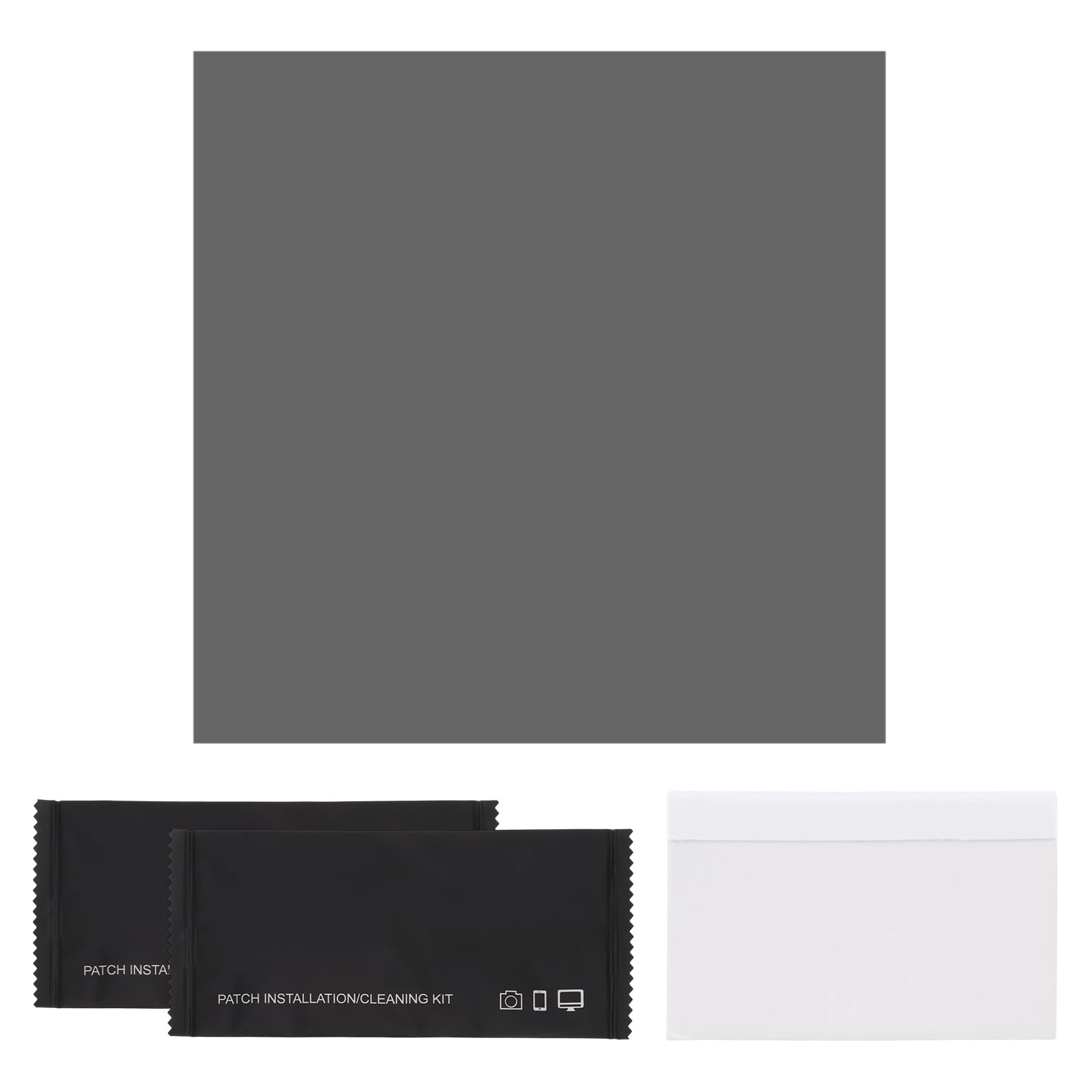 sourcing map Polarized Film, 6 x 6 Inch Universal Adhesive Polarized Sheets Linear Polarizing Filter with Cleaning Kit Scraper for LCD Screen Repair Physics Education (150x150mm)