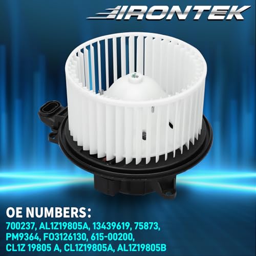 Image of IRONTEK 700237 Front HVAC Blower Motor with Fan Cage for 2009-2017 for Ford Expedition, 2009-2014 for Ford F-150, 2009-2017 for Lincoln Navigator AL1Z19805A AL1Z19805B CL1Z19805A PM9364