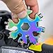 Saker 18-in-1 Snowflake Multi-Tool,AMENITEE 18 In 1 Incredible Tool – Easy N Genius - Saker 18-in-1 Stainless Steel Snowflakes Multi-Tool (RAINBOW COLOR)