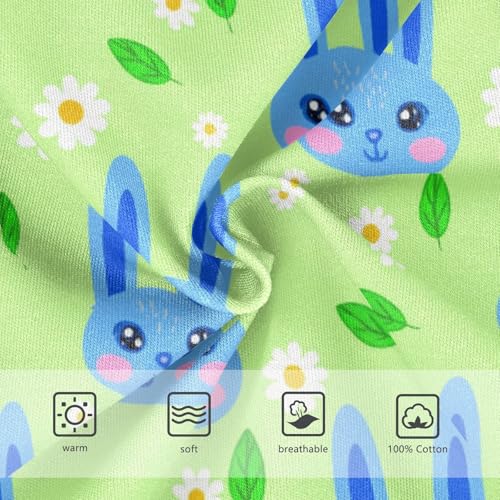 Cute Bunny Rabbit Flowers Floral Green Toddler Boy's Underwear 2T 23018783