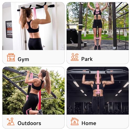 Image of Innstar Pull Up Assistance Bands, Heavy Duty Resistance Band for Pull Up Assist, Adjustable Resistance 165-265lbs with Fabric Feet /Knee Rest, Pull Up Bands Assistance Bands