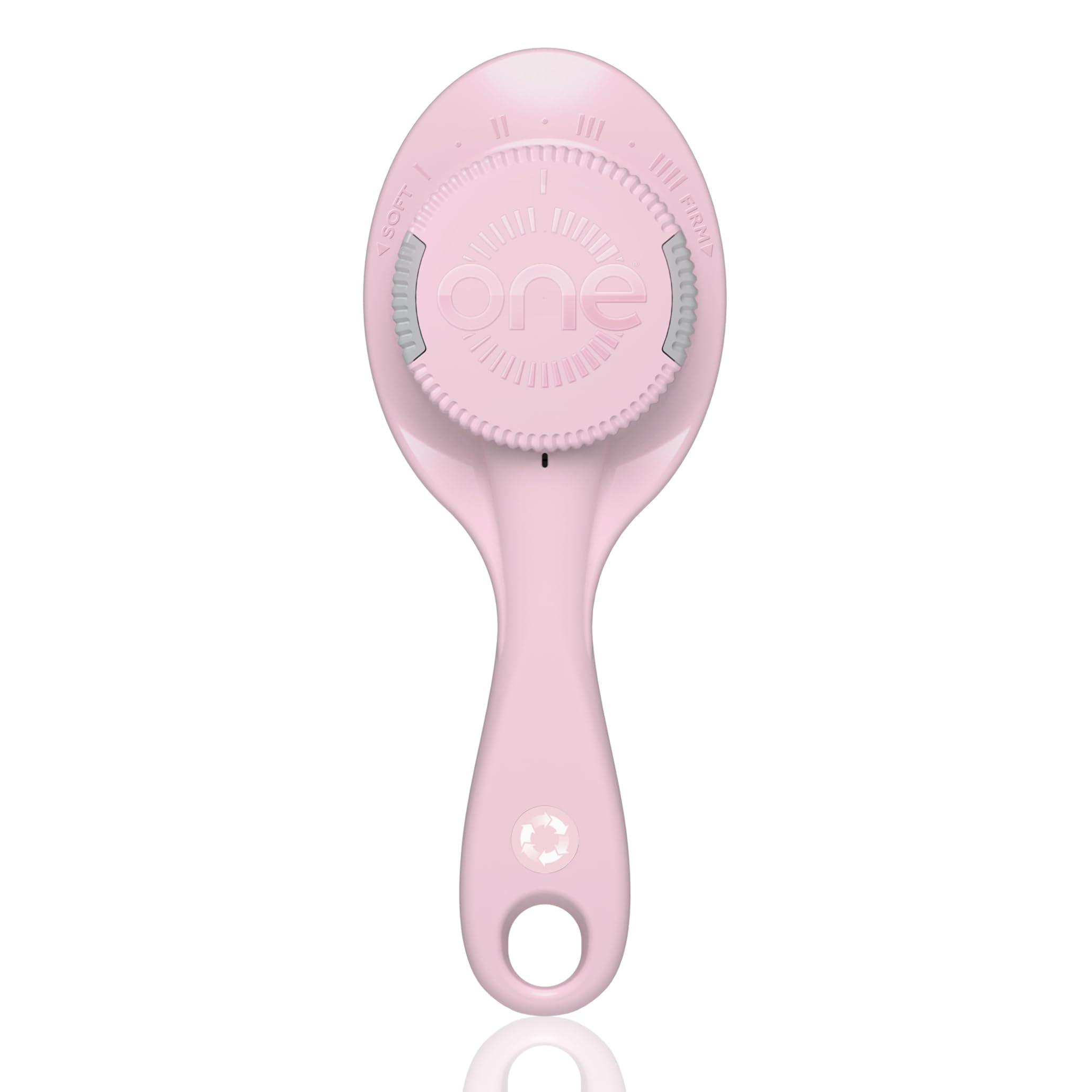 ONE Hairbrush - Adjustable bristle strength hairbrush (Pink) for fine and fragile hair, wavy, thicker, curly, coily and textured hair.