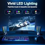 Nylavee Computer Speakers with Subwoofer, 2.1 Hi-Fi PC Speakers System with 6 Lighting Modes, Enhanced Bass, Plug and Play, USB/USB-C Powered and 3.5mm Aux in for Desktop, Monitor, Laptop, Tablet - Image 4