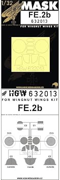 HGW 632013 1/32 Mask for FE 2b for Wingnut Wings Accessories for Aircraft