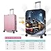 Luggage Cover,Fashion Suitcase Protector Fits 18-32 Inch Luggage,Washable Suitcase Covers,Winter Christmas Snow Night Railway Train Print