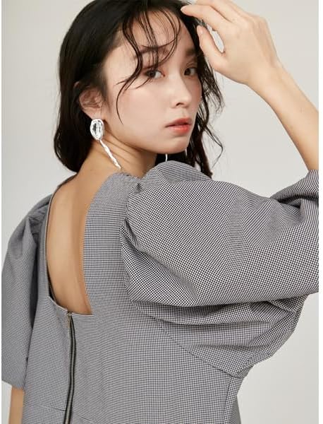 Amazon.co.jp: [エミ] パフスリーブサッカーワンピース