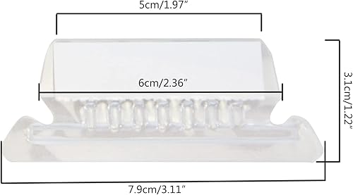 Miniatura 8 de 10 pestañas e insertos de plástico transparente para carpetas de archivos de 2 pulgadas, pestaña de índice de carpeta colgante para identificación