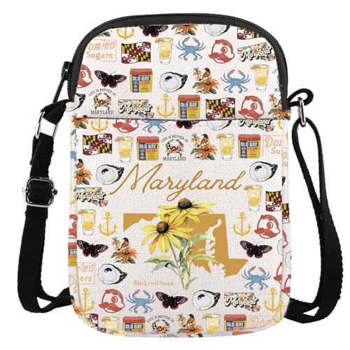 GJTIM Maryland Travel Gift Maryland Bachelorette Party Gift Maryland Souvenirs Gift Maryland Travel Crossbody Bag - Main Image