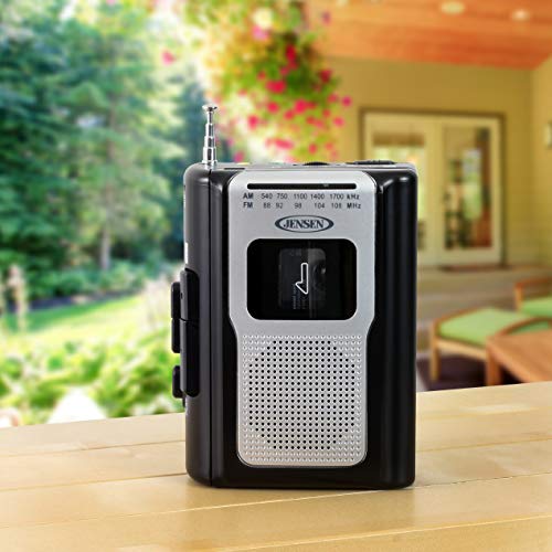 image for Jensen CR-100 Retro Portable AM/FM Radio Personal Cassette Player Comp
