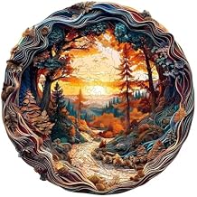 Wooden Puzzles Adults, 3D Winding Road Wooden Puzzles 200 Pieces, Unique Animal Shaped Wood Challenging Jigsaw Puzzles Gifts for Adults, 11.4x11.4in