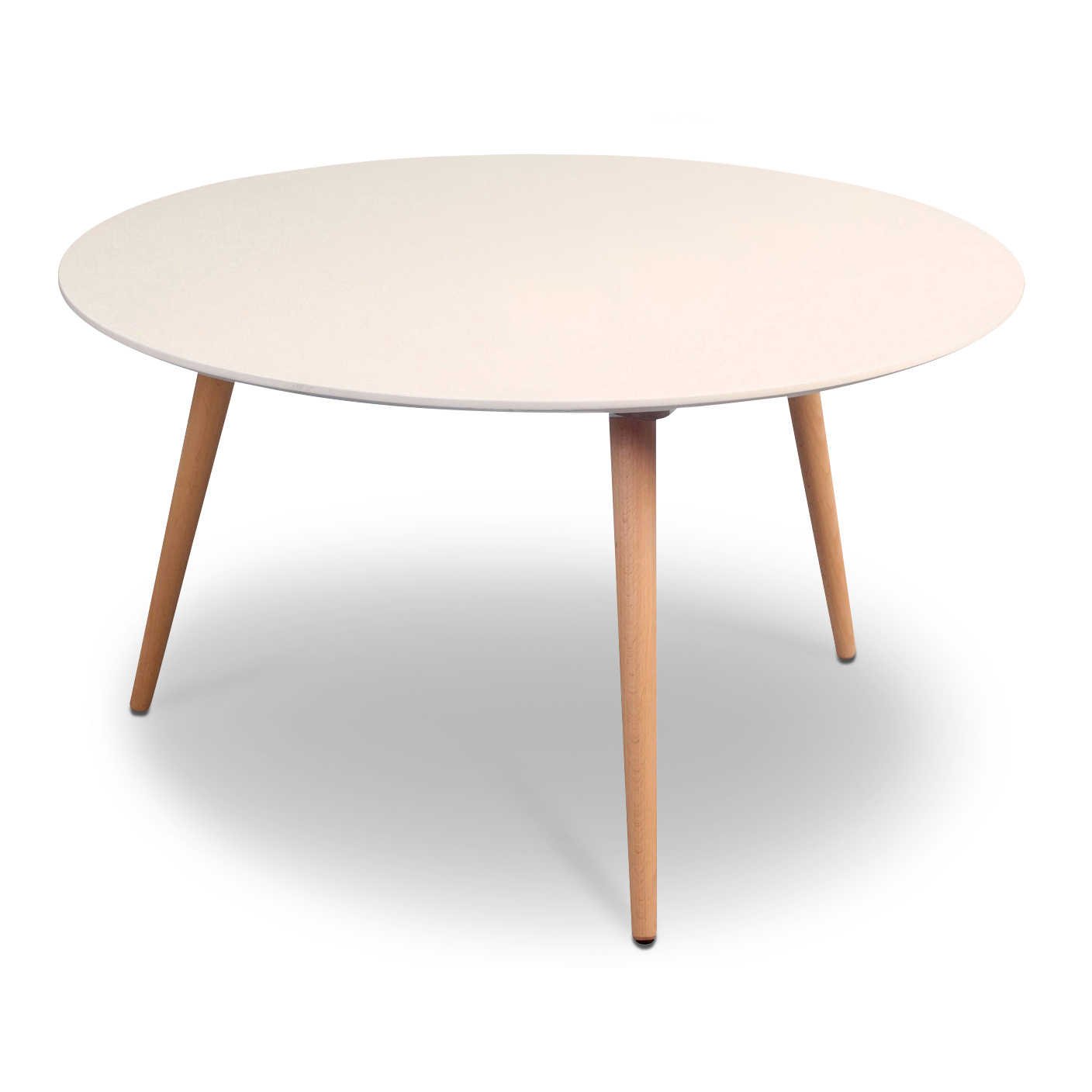 HomeTrends4You 173126 Coffee Table, Height 45 cm, Diameter 80 cm, Matt White