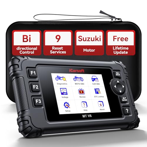 iCarsoft Motorrad OBD2 Diagnosegerät Bidirektional Passend für Suzuki mit ABS, Throttle, Idle,...