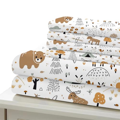 Housse de couette 140x200 animaux dessin animé avec taie 65x65 - 6