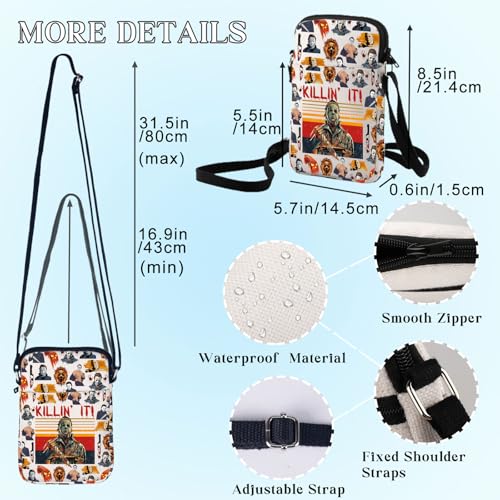 BWWKTOP Michael Myers Crossbody Bag Michael Serial Killer Gift Michael Myers Crossbody Purse Michael Merchandise2
