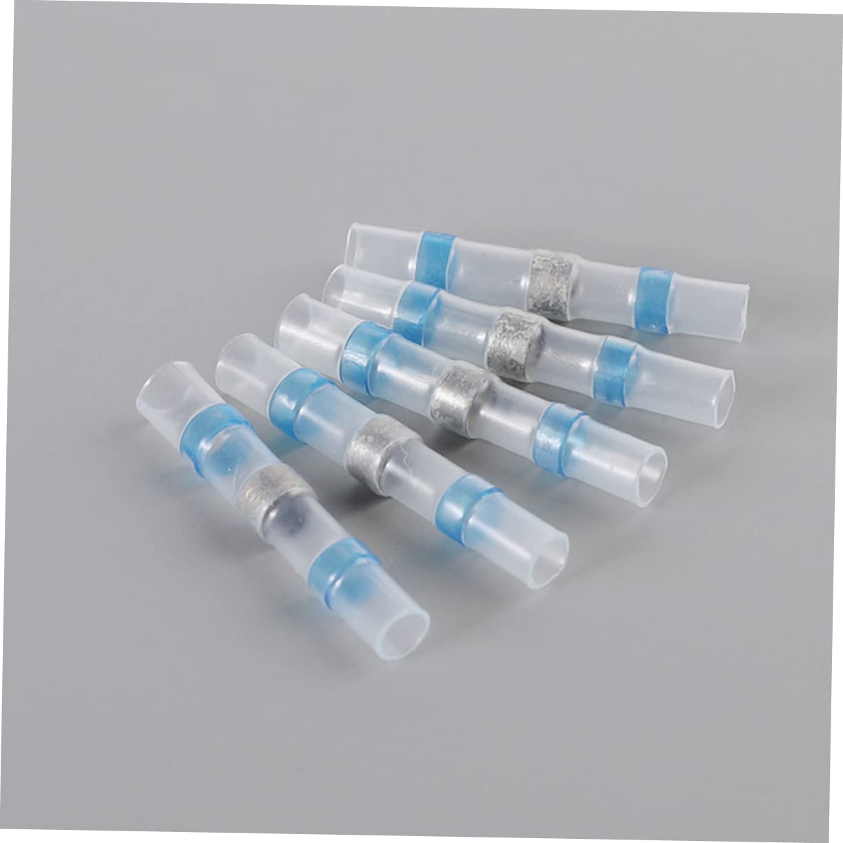 200pcs Heat Shrink Butt Connectors Solder Welding Sleeves Electrical Terminals for Wire Connections Harsh Environments