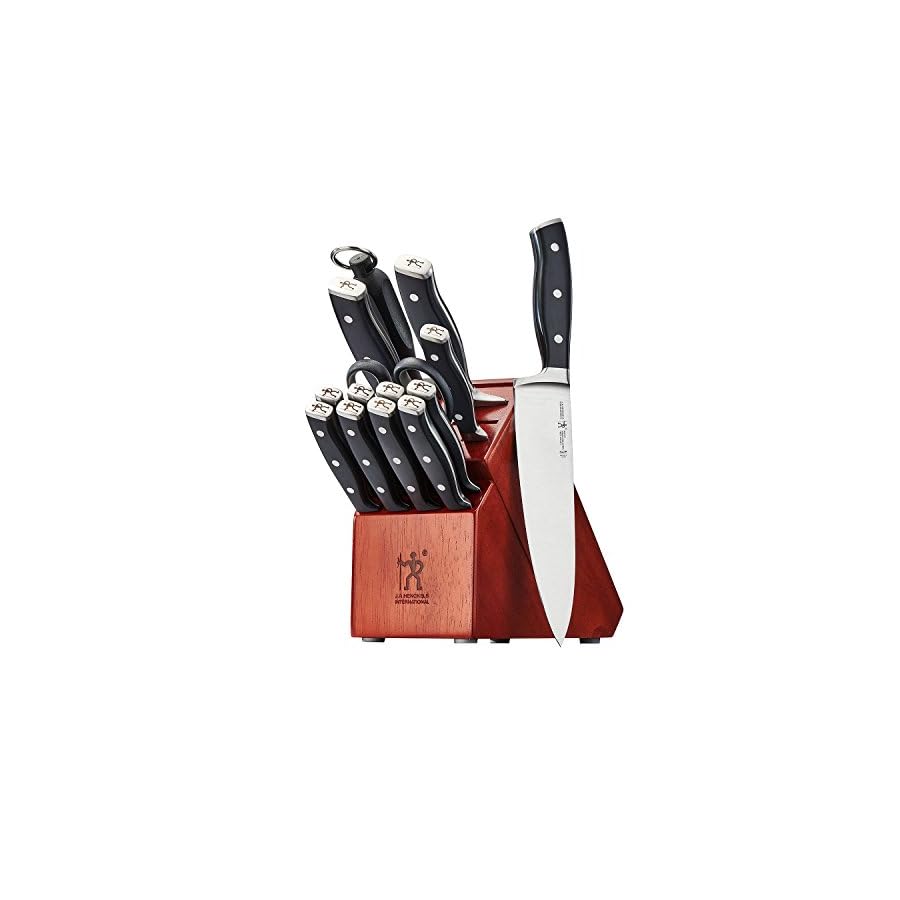 Henckels-Forged-Accent-15-pc-Knife-Block-Set HENCKELS Forged Accent Razor-Sharp 15-Piece Knife Set, Chef Knife, Bread Knife, Steak Knife, German Engineered Knife Informed by over 100 Years of Mastery