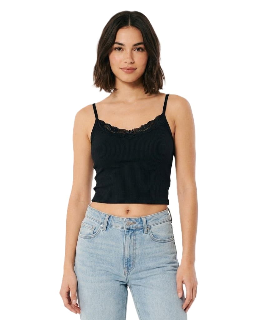 alexvyan Small Black Lightly Padded Soft Sleeveless Lace Bow Ribbed Summer Tank Top Womens Slips Underwear Tops Undershirt for Women Cami Top Vest V Neck Soft Spaghetti Strap Camisole-picture-11