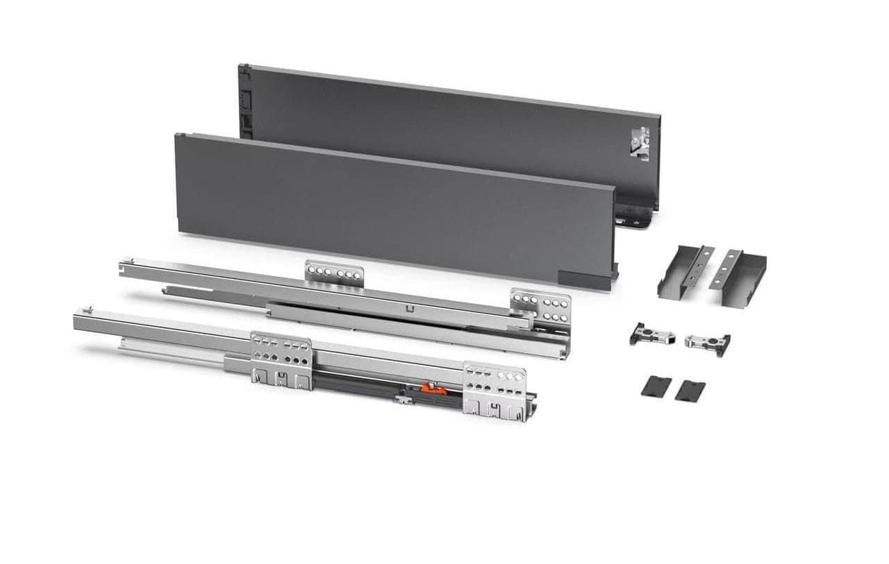 SANJARI Tandem Drawer Box System with Decorative Cover & Soft Close Channel 65 Kg Load Capacity (20" Height * 6" Width)