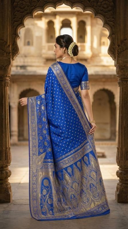 Image of Yashika Women's Art Silk Saree with Blouse Piece for Traditional Ethnic Wear Sari