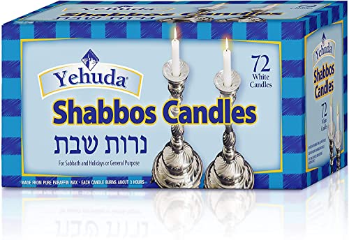 Yehuda 3 Hour White Shabbos Candles (72 Count) Traditional Shabbat Dinner Table Household Candles by Yehuda - Used condition - CA$18.80