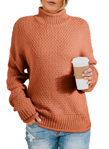 Image of Dokotoo Womens Sweaters Turtleneck Cable Knit Chunky Pullover Fall Outfits