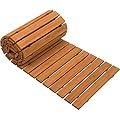 Worth Garden 9 ft. Wooden Garden Pathway - 17 in. W Roll Out Straight Walkway for Outdoor Patios, Gardens, Yard, Beach Boardwalks, Wedding Party - Decorative Wood Path - Metal Wire Connection