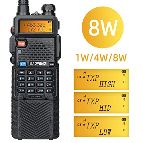 Baofeng Radio Uv-5R 8W Ham Radio Long Range Uv5R Dual Band Handheld High Power 3800Mah Rechargeable Walkie Talkies Handheld Two Way Radio With Programming Cable And Earpiece For Survival Gear,2Pack thumb #1