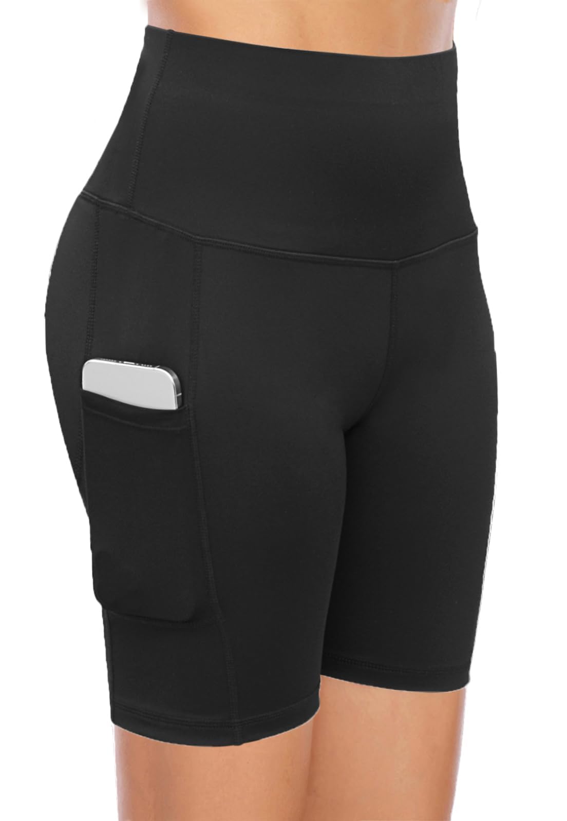 COTOP Pantaloncini Sportivi Donna,Biker Shorts con Tasche Estivi Pantaloncini Palestra Donna Vita Alta Opachi Shorts Donna Sportivi per Gym Running Yoga Leggings Corti