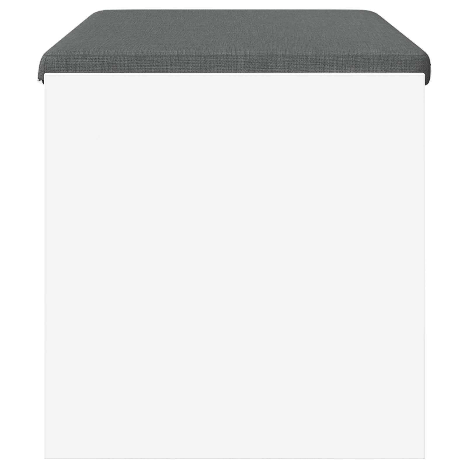 Banco moderno rectangular con cojín, color blanco, 83 x 38 x 40 cm, banco de madera con patas estables, superficie de fácil cuidado, ideal para pasillo y entrada
