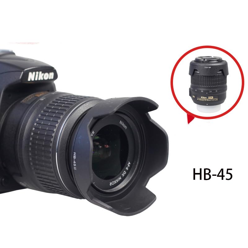 Amazon | HB-45 カメラレンズフードNikon AF-S DX NIKKOR 18-55mm F3.5