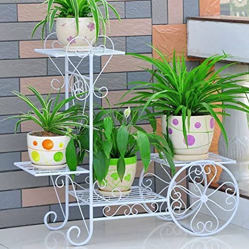 THE PLANT FAIRIES® Flower Trolley Rack Display Metal Indoor outdoor Flower folding pot stand 4tier pot stand white without pot (B0BD5NNSXZ) Amazon Price History, Amazon Price Tracker
