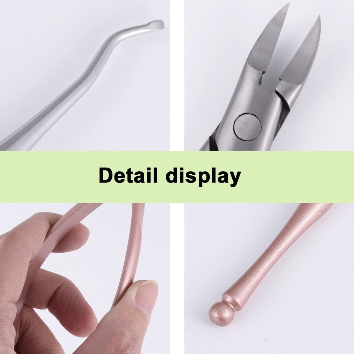 Beaupretty 1 Juego 2 Piezas Cortadora De Cutículas Removedor De Cutícula Corta Cutículas Tijeras Para Cutículas De Uñas Pinzas Para Uñas De Los Pies Pinza Para Cutículas Manicura Picos