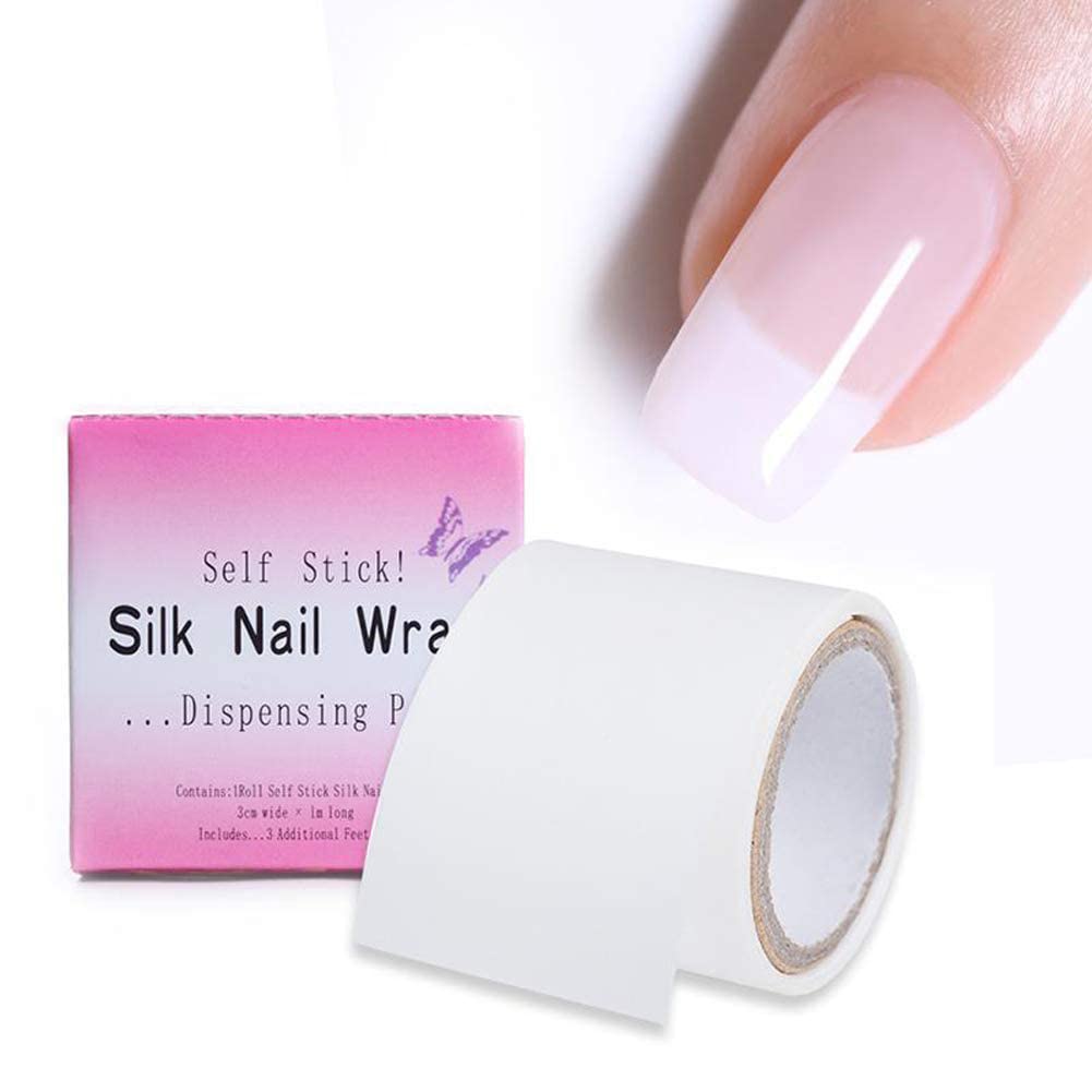 AKOAK 1 Roll Nail Repair Fiberglass Wrap - Nail Silk Paste, Reinforcing Repair, Bandage, Tape, UV Gel, Acrylic Nail Art Extension Professional Nail Tool for Home use or Salon