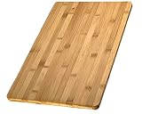 Large Bamboo Cutting Boards for Kitchen Meal Prep & Serving - Charcuterie & Chopping Butcher Block for Meat - Kitchen Gadgets Gift – Reversible Cutting Board 18“ (L) X 12" (W) X 0.75” (D)