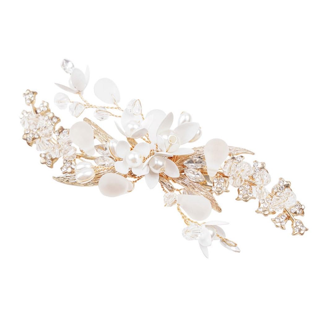 Crystal Pearl Pan Hair Comb Headwear Handmade Duo Insert Accessories