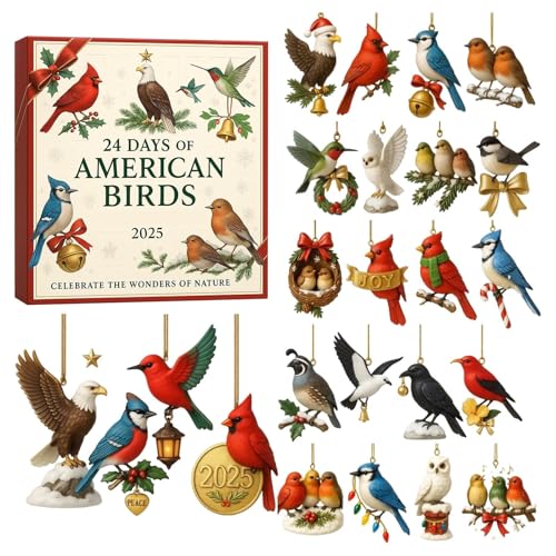 Calendrier de l Avent oiseau pour sublimer votre arbre de Noel et vos fenetres