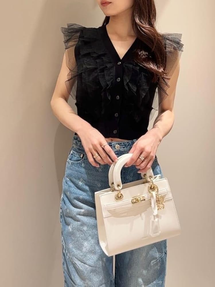 Amazon | [スナイデル] チュールフリルノースリニットプルオーバー