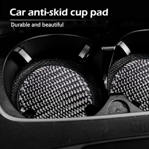 2 PCS Portavasos para Carro Fibra de Carbono 2.75" Negro miniatura 6