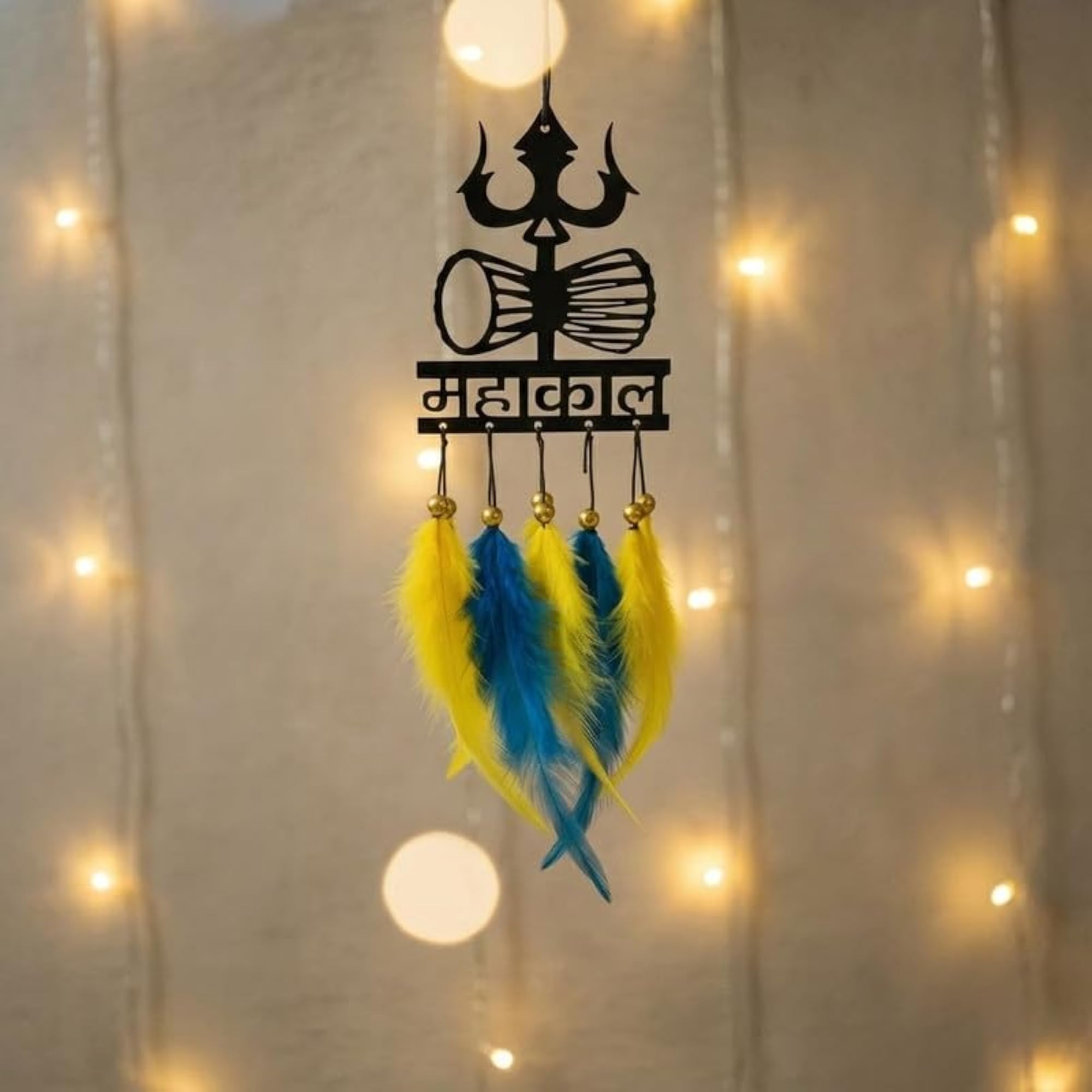 Dream Catcher with Mahakal Feather for Car Dashboard